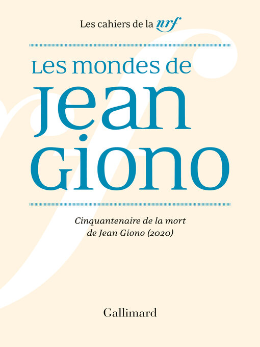 Title details for Les Mondes de Jean Giono by Collectif - Available